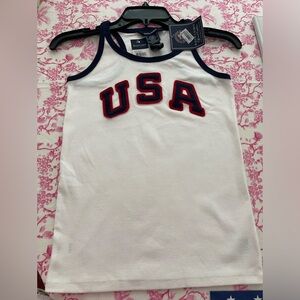 NWT Kid unisex Ralph Lauren USA Olympic team tank top SZ M 8-10 originally 29.50